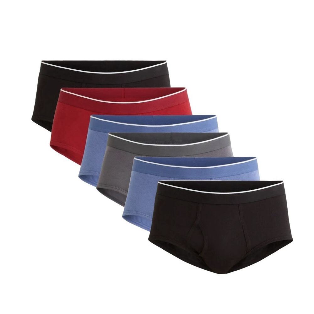 George Men's Cotton Blend Stretch Mid-Rise Brief, 6-Pack, Size Large 36-38